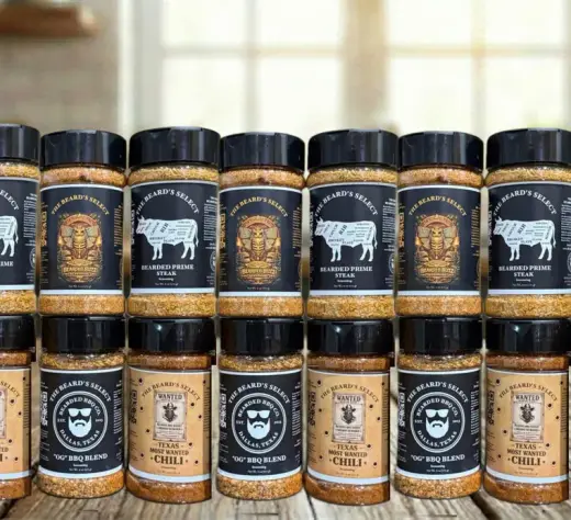 Bearded BBQ seasoning lineup