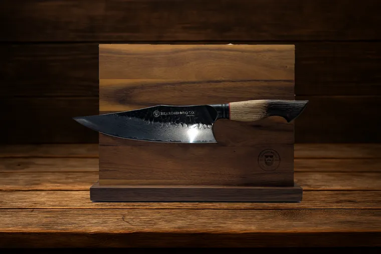 Bearded BBQ x XINZUO Damascus steel chef knife